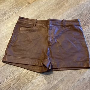 A.L.C leather shorts